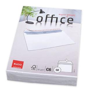 ELCO FSC Briefumschlag C6 HK hoch- weiß 80g Innendruck 162x114mm