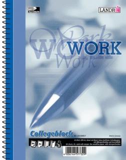 Collegeblock Work A5 liniert 80 Blatt Rand links, 70g/qm, holzfrei