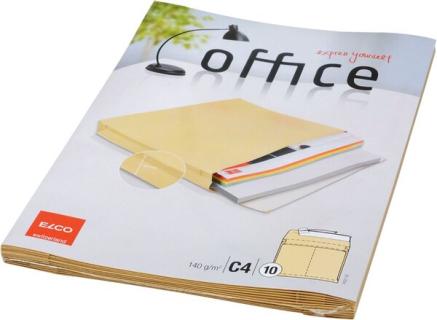 Briefumschlag braun, C4, 140 g, Haftklebung, 40mm Stehboden