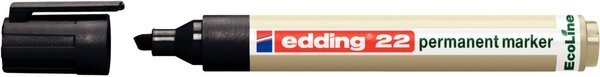 Marker 22 Keilspitze 1-5mm schwarz nachfüllbar mit edding T 25