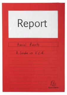 Sichtmappe/Fenstermappe Forever rot aus Recycling Karton