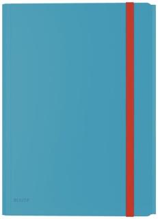 Eckspannermappe Cosy PP mit Tasche blau, A4, für ca. 150 Blatt, 3 Klappen