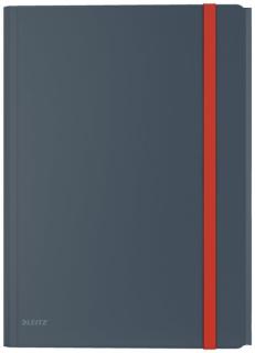 Eckspannermappe Cosy PP mit Tasche grau, A4, für ca. 150 Blatt, 3 Klappen