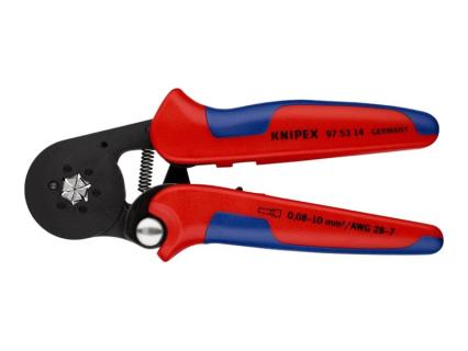 KNIPEX 97 53 14 Selbsteinstellende Crimpzange für Aderendhülsen mit Seiteneinfü