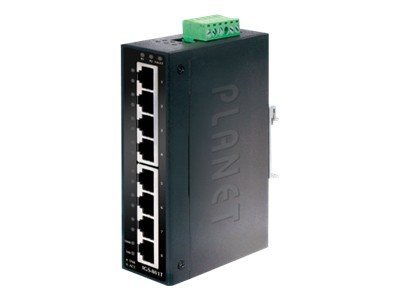 PLANET TECHNOLOGY Planet Industrial Gigabit Switch IGS-801T, 8 Port, für Hutsch