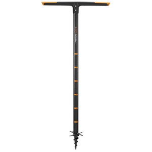 FISKARS Handerdbohrer, Für Löcher bis Ø 100 mm Schwarz/Orange, QuikDrill, S, 10