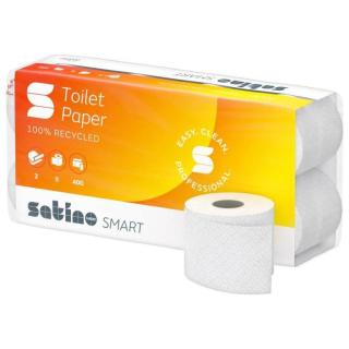 Toilettenpapier 2-lagig, 400 Blatt/Rolle, Recycling weiß "Wepa Smart" | 48 Rollen/Sack Jetzt VE = 1 Sack = 6 Pack á 8 Rollen/Pack 