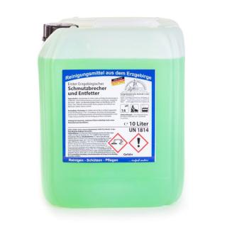 Erster Erzgebirgischer Schmutzbrecher und Entfetter | 10 Liter für extrem starke und fettige Verschmutzungen in Küchen und Industrie