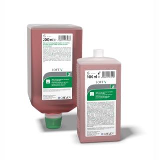 GREVEN® SOFT V | 2 Liter Varioflasche (für Dosierspender) vormals IVRAXO® Soft V, milde Hautreinigungslotion, bei leichten Verschmutzungen, passende Spender (70481, 70412, 70414)