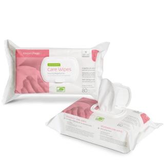 Desoderm Care Wipes | 80 Tücher/Pack Feuchtpflegetücher mit natürlichem Konservierungsmittel für die schonende Reinigung und Pflege von besonders empfindlicher Haut