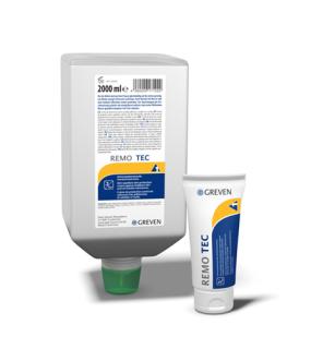 GREVEN® REMO TEC |  2 Liter Varioflasche vormals LIGANA® Remo-tec, schmutzabweisende Handschutzcreme zur Anwendung bei stark haftenden öligen oder trockenen Verschmutzungen