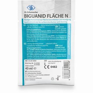 >>zur Zeit nicht lieferbar BIGUANID FLÄCHE NR | 40 ml Beutel flüssiges Konzentrat zur Flächendesinfektion und Reinigung+++ DESINFEKTIONSMITTEL VORSICHTIG VERWENDEN. VOR GEBRAUCH STETS ETIKETT UND PRODUKTINFORMATIONEN LESEN. +++