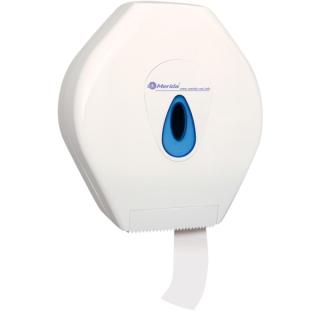 Toilettenpapier-Großrollen-Spender "Merida Top Maxi" weiß/blau für Toilettenpapier-Großrolle 10201