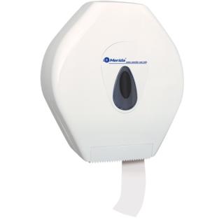 Toilettenpapier-Großrollen-Spender "Merida Top Maxi" weiß/grau für Toilettenpapier-Großrolle 10201