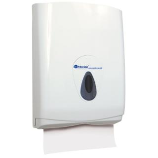 Handtuchspender "Merida Top Maxi", für 500 -750 Einzelblatt-Papierhandtücher | weiß/grauABS-Kunststoff weiß mit grauem Sichtfenster