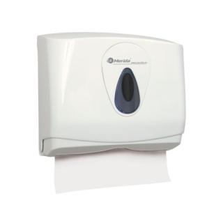 Handtuchspender "Merida Top Mini", für 250 - 500 Einzelblatt-Papierhandtücher | weiß/grau ABS-Kunststoff weiß mit grauem Sichtfenster