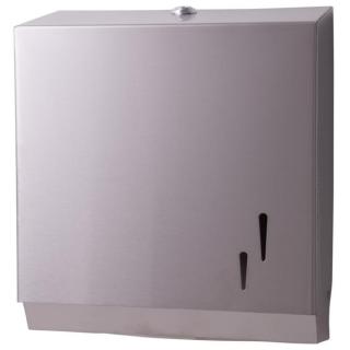 Handtuchspender, Edelstahl matt | 260 x 305 x 120 mm Falthandtuchspender