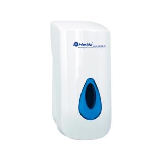 Seifencreme-Spender  "Merida Top Mini" 400 ml | weiß/blau flexibel nachfüllbarer Spender aus ABS-Kunststoff, verschließbar