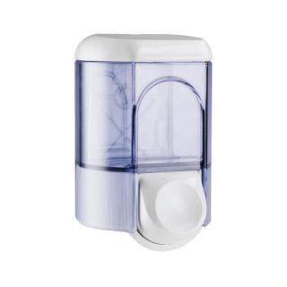 Seifencreme-Spender "Clivia retro 35", 350 ml | weiß/transparent Kunststoffspender, frei nachfüllbar 