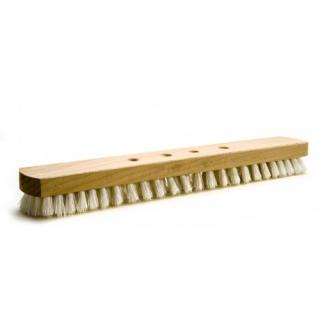 Schrubber 4-Loch-System 40 cm Holz kalkweiß | 4 Reihen passender Stiel Artikel 70689, 91191
