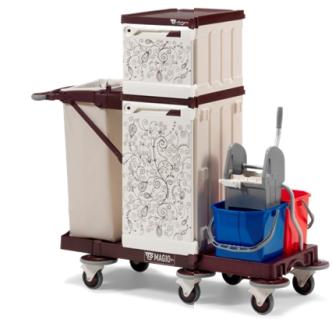 Systemwagen "Magic-Art Anthea 060R-02", Kunststoff braun mit Muster