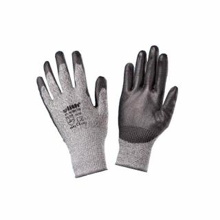 Arbeitsschutzhandschuhe/Schnittschutzhandschuhe "Ulith", grau/schwarz | Größe 9 (L) EN 388:2003, EN 420:2003, EN 511:2003 PU-Beschichtung auf den Handinnenflächen und Fingerspitzen, Strickbund