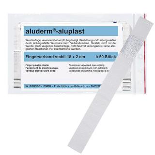 aluderm®-aluplast stabil Fingerverband, 18 x 2 cm | 50 Stück Wundverbandpflaster