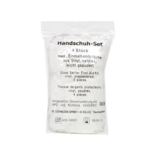 Handschuh-Set, Vinyl groß | 4 Stück Medizinische Einmalhandschuhe