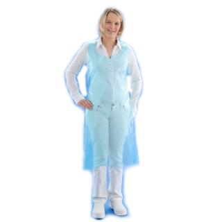 Ulith® PE-Einwegschürzen, LDPE blau, 81 x125 cm | 50 Stück geblockt