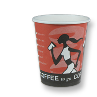 *Kaffeebecher US-Coffee-Cup  10oz/250 ml, "Coffee Crabber", d=80 mm | 50 Stück 