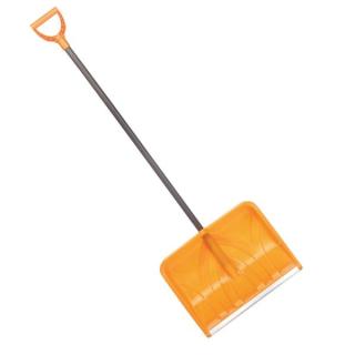 Schneeschieber 50 cm breit "Horst"orange mit Alukante | mit Holzstiel  Gesamthöhe 1,50 m, inklusive ergonomischen Kunststoffgriff