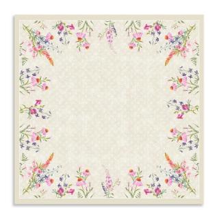 Dunicel-Mitteldecke 84 x 84 cm, nicht unterverpackt | mit Motiv Floret  Frühlingsmotiv: Lupine, Löwenmaul und Rittersporn