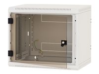 TRITON - 19"" Wandschrank einteilig 9HE/495mm Vollglastür