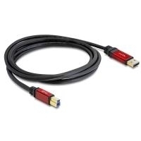 DELOCK Kabel USB 3.0 rot A-B St/St 5.0m