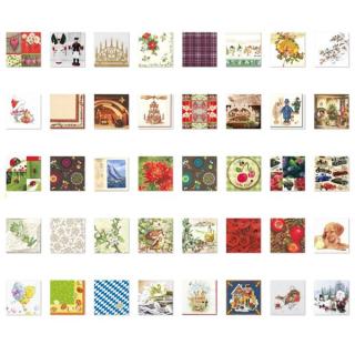HOME FASHION Zelltuch-Servietten 33 x 33 cm, 3-lagig, 1/4 Falz, 20 Stück/Pack | mit Motiv "I mog di" Lunch-Servietten