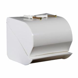 Toilettenpapier-Rollen-Spender für 1 Rolle, geschlossen | grau Kunststoff