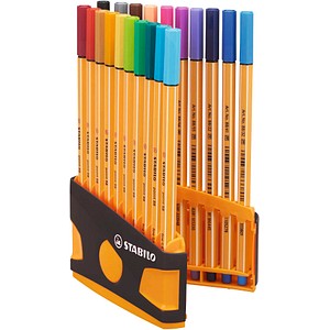 STABILO Fineliner point 88, 20er ColorParade, grau/orange