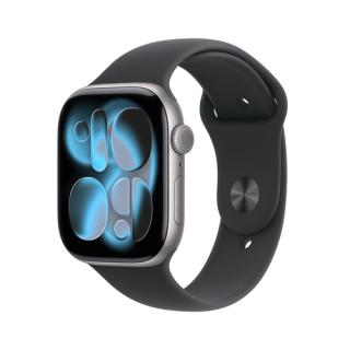 APPLE Watch S11 Aluminium 46mm Space Grau (Sportarmband schwarz) S/M