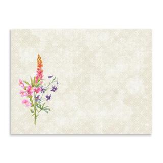 Tischsets Dunicel 30 x 40 cm, 100 Stück | mit Motiv Floret Frühlingsmotiv: Lupine, Löwenmaul und Rittersporn