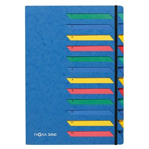 PAGNA Ordnungsmappe 12 Fächer blau