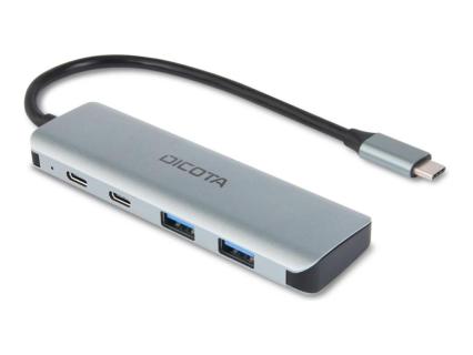 DICOTA USB-C 4-in-1 Highspeed Hub 10 Gbps silver
