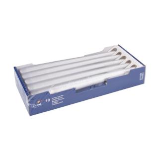 Spitzkerzen 260 x 22 mm, 10 Stück/Pack | silberBrenndauer 7,5 h