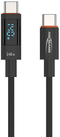 ANSMANN Daten- & Ladekabel mit Display, USB-C - USB-C, 1,2 m