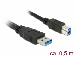  USB 3.0 Typ-B Stecker 0,5 m schwarz