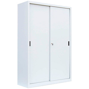 LÜLLMANN Schiebetürenschrank, 550167 signalweiß 4 Fachböden 120,0 x 45,0 x 195,0 cm