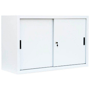 LÜLLMANN Schiebetürenschrank, 550127 signalweiß 1 Fachboden 120,0 x 45,0 x 75,0 cm