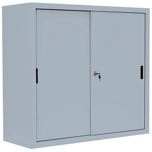 LÜLLMANN Schiebetürenschrank, 550140 lichtgrau 2 Fachböden 120,0 x 45,0 x 109,0 cm