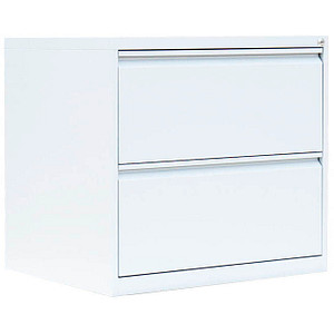 LÜLLMANN Hängeregistraturschrank signalweiß 2 Schubladen 76,0 x 62,0 x 70,5 cm