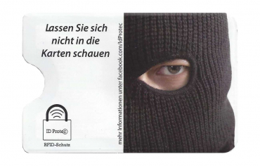 RFID Schutzhülle Ausweisehülle für eine EC-Karte oder Kreditkarte Sonderedition Maske