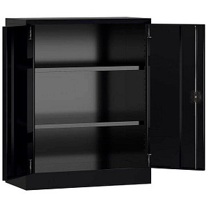LÜLLMANN Stahlschrank ClassiX X-530319 tiefschwarz 80,0 x 38,0 x 100,0 cm, aufgebaut